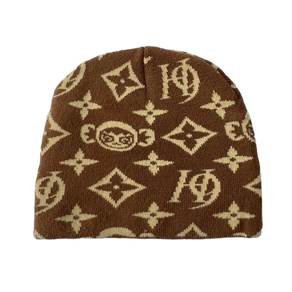 H99 Monogram Beanie - Brown - Picture 1 of 2